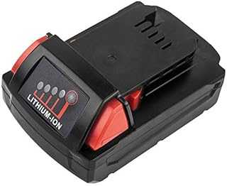 TollCor 2000mAh/18.0V Battery Replacement for Mil Waukee M18 ONEID-0X, M18 ONEID-502X, M18 ONEIWF12, M18 ONEIWF12-0X, P/N: 48-11-1820, 48-11-1828, 48-11-1840, 4932352667, 4932430062