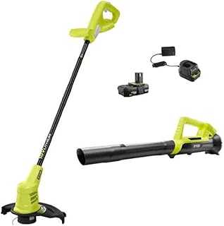 18V ONE+ 10-inch Cordless Battery String Trimmer and Blower with 2.0 Ah Battery and Charger