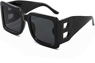 Fashion Large Square Sunglasses for Women Men Trendy Black Thick Frame Luxury Designer Sun Glasses Modern Big Frame