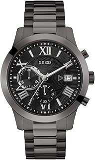 Men Quartz Watch with Stainless Steel Strap, Gunmetal, 21.5 (Model: U0668G9)