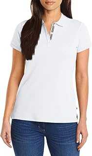 Womens 3-Button Short Sleeve Breathable 100% Cotton Polo Shirt