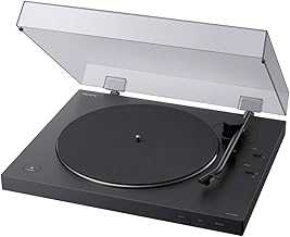 PS-LX310BT Belt Drive Turntable: Fully Automatic Wireless Vinyl Record Player with Bluetooth and USB Output Black