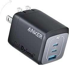 Prime 67W USB C Charger, Anker GaN 3-Port Compact Fast PPS Wall Charger, for MacBook Pro/Air, Pixelbook, iPad Pro, iPhone 16/15/Pro, Galaxy S25/S24, Note20, Pixel, Apple Watch