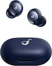 by Anker Space A40 Auto-Adjustable Active Noise Cancelling Wireless Earbuds, Reduce Noise by Up to 98%, 50H Playtime, Hi-Res Sound, Comfortable Fit, App Customization, Wireless Charge (Blue)