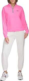Women's Performance Fleece mock neck pullover,SANGRIA,X-Large