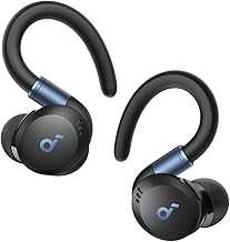 Sport X20 by Anker, True-Wireless Workout Earbuds, Rotatable and Extendable Ear Hooks, Noise Cancelling, Deep Bass, IP68 Waterproof, Sweatproof, Dustproof, 48H Play, Sport Earbuds for Gym