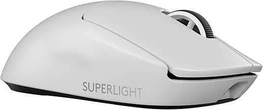 PRO X SUPERLIGHT 2 Wireless Gaming Mouse, 60g Pro-Grade with 5 Programmable Buttons, 44k DPI Sensor, 8kHz Report Rate, USB-C Charging for PC/Mac - White