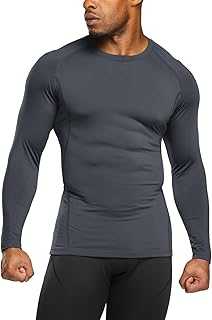Men's Thermal Long Sleeve Compression Shirts, Athletic Base Layer Top, Winter Gear Running T-Shirt