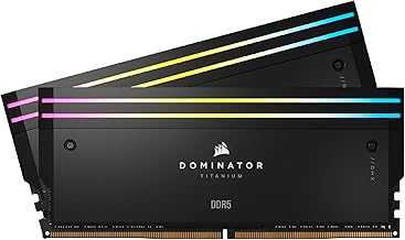 Dominator Titanium RGB DDR5 RAM 64GB (2x32GB) DDR5 6600MHz CL32 Intel XMP iCUE Compatible Computer Memory - Black (CMP64GX5M2X6600C32)