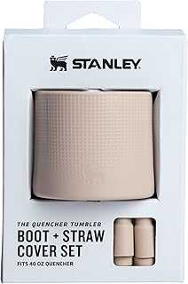 Quencher Boot and Straw Cover Cap | Anti-Slip Silicone Protector for Tumbler with Handle | Accessory Set for Stainless Steel Drinking Cup | BPA-Free