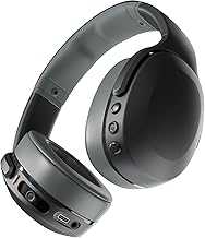 Crusher Evo Wireless Bluetooth Headphones with Multi-Sensory Bass, Noise Isolating Over-Ear Fit, Up to 40 Hours Battery, Microphone for iPhone Android - Asphalt