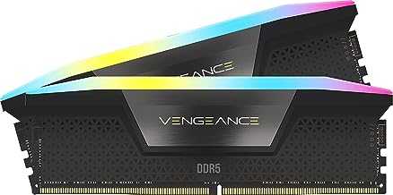 VENGEANCE RGB DDR5 RAM 32GB (2x16GB) 6400MHz CL36-48-48-104 1.35V Intel XMP 3.0 Desktop Computer Memory - Black (CMH32GX5M2B6400C36)