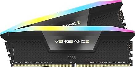 VENGEANCE RGB DDR5 RAM 32GB (2x16GB) 6000MHz CL30-36-36-76 1.40V AMD EXPO Intel XMP Desktop Computer Memory - Gray (CMH32GX5M2B6000Z30K)