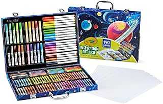 Inspiration Art Case Coloring Set, 140pc Space Theme – Art Kit for Kids, Crayons, Markers, Pencils, Gift for Boys & Girls, Ages 5, 6, 7, 8 [Amazon Exclusive]