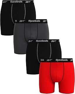 Mens Boxer Briefs - 4 Pack Stretch Performance Moisture Wicking Mens Underwear Boxers with Contour Pouch (Sizes: S-XL)