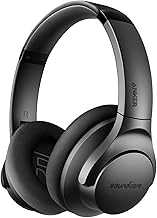 Anker Life Q20 Hybrid Active Noise Cancelling Headphones, Wireless Over Ear Bluetooth Headphones, 60H Playtime, Hi-Res Audio, Deep Bass, Memory Foam Ear Cups, Travel, Office