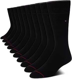 Men's Dress Socks - 10 Pack Lightweight Reinforced Heel Classic Crew Socks - Dress Socks for Men