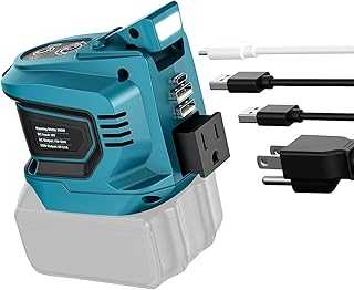 Power Inverter for Makita 18V Battery: Ecarke Portable Power Supply Inverter Convert - 200W DC 18V to AC 110V~120V Battery Powered Outlet with 2 USB&AC Power Station(Bare Tool Only)