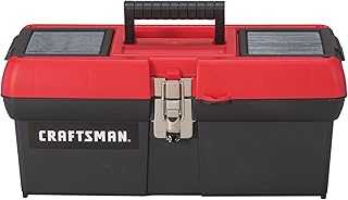 Tool Box, Lockable, 16 in., Red/Black (CMST16901)