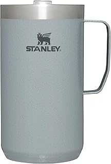 Stay-Hot Camp Mug 24 oz | Press Fit Drink Through Lid | Cup for Coffee, Tea and Drinks | Insulated Stainless Steel Coffee Mug | BPA-Free | Hammertone Silver