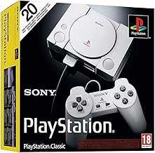 Original Sony PlayStation Classic Mini Console With 20 Classic Games (Renewed)