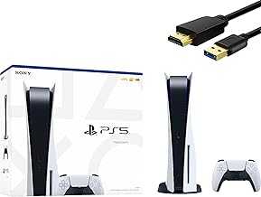 PlayStation 5 Disc Edition 825GB Gaming Console + 1 Wireless Controller for PS5, 8-Core x86-64-AMD Ryzen Zen 2 CPU, 16GB GDDR6, Up to 120FPS, Michooyel HDMI_Cable