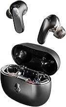 Rail ANC Wireless Earbuds, Bluetooth Headphones, Active Noise Cancelling, Up to 38 Hours Battery, Microphone for iPhone Android, Customizable via Skull-iQ App - True Black