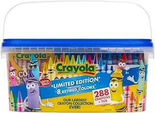 Crayon Tub - Limited Edition Colors (288ct), Bulk Crayons for Kids, Must Have Classroom Art Supplies for Preschool & Kindergarten, Bulk Classroom Essentials