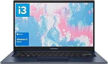 Vivobook Laptop, 14" FHD Display, i3-1215U, 16GB RAM, 512GB SSD, Wi-Fi 6, HDMI, Webcam, Touchpad, Windows 11 Home, Blue