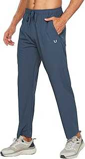 Men's Athletic Pants Running Workout Joggers Lightweight Gym Jogging Track Casual Sweatpants with Zipper Pockets