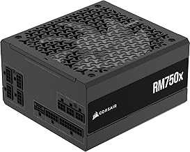 RM750x Fully Modular Low-Noise ATX Power Supply – ATX 3.1 Compliant – PCIe 5.1 Support – Cybenetics Gold Efficiency – Native 12V-2x6 Connector – Black