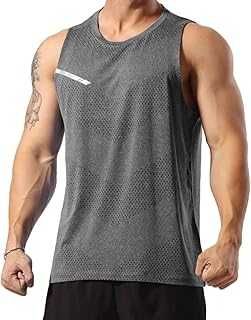 Mens Workout Muscle Tanks Gym Vest Fitness Jogging Sports Tank Tops Quick-Dry T49T51
