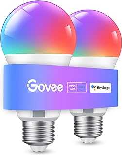 Smart Light Bulbs, WiFi & Bluetooth Color Changing Light Bulbs, Music Sync, 16 Million DIY Colors RGBWW Color Lights Bulb, Work with Alexa, Google Assistant Home App, 800 Lumen, 2 Pack