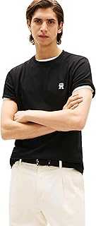 Men's Short Sleeve Cotton Graphic T-Shirts with Embroidered Monogram Logo