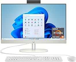 24 inch All-in-One Desktop PC, FHD Display, AMD Ryzen 5 7520U, 8 GB RAM, 256 GB SSD, AMD Radeon Graphics, Windows 11 Home, 24-cr0002 (2024)