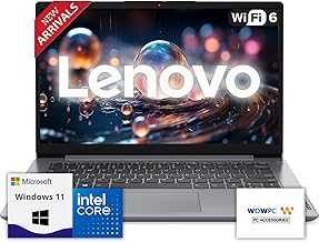 IdeaPad Laptop with Microsoft Office, 12GB RAM, 1.2TB(1TB Cloud & 256GB Storage), Intel High Performance CPU, 11 Hour Battery, SD-Card Reader, Webcam + USB-C, WOWPC Recovery USB, Windows 11