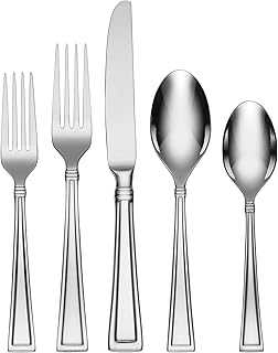 Oneida Butler 20 Piece Everyday Flatware, Service for 4, 18/0 Stainless Steel, Silverware Set