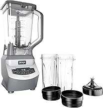 BL660 Professional Compact Smoothie & Food Processing Blender, 1100-Watts, 3 Functions -for Frozen Drinks, Smoothies, Sauces, & More, 72-oz.* Pitcher, (2) 16-oz. To-Go Cups & Spout Lids, Gray