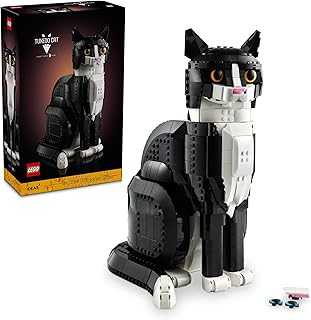 Ideas Tuxedo Cat - Building Sets for Adults Ages 18+ - DIY Crafts Kit for Home Decor, Living Room or Bedroom - Gift for Birthdays - 21349