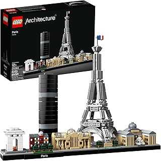 Architecture Paris Model Building Set - Detailed Display Building Blocks for Kids, Boys and Girls, Ages 12+ - Gift for Travelers - 21044