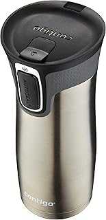 West Loop Stainless Steel Travel Mug with AUTOSEAL Lid, 16oz., Stainless Steel/Black