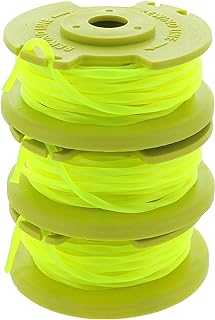 One PLUS+ AC80RL3 OEM .080 Inch Twisted Line and Spool Replacement for Ryobi 18v, 24v, and 40v Cordless Trimmers (3 Pack)