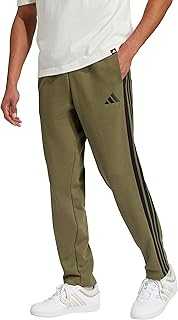 Adidas Mens Essentials 3-Stripes Fleece Open Hem Pants