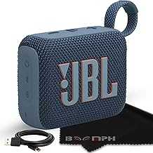 Go 4 Portable Bluetooth Wireless Speaker, IP67 Waterproof and Dustproof Built-in Battery - Blue - Boomph's Comprehensive Ultimate Performance Cloth Solution for Your On-The-Go Sound Experience