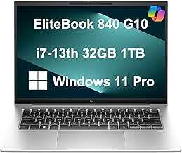 HP EliteBook 840 G10 Business Laptop (14" FHD+ Anti-Glare, Intel 10-Core i7-1355U, 32GB DDR5 RAM, 1TB SSD) Backlit, Fingerprint, 5MP IR Webcam, BO Audio, Wolf Security, Win 11 Pro w/ Copilot, Silver