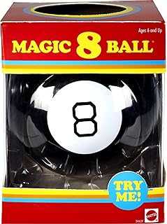 Mattel Games Magic 8 Ball Kids Toy, Retro-Themed Novelty Fortune Teller, Ask a Question & Turn Over for Answer (Amazon Exclusive)