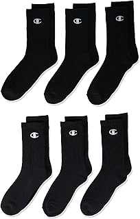 Kids' 6-Pack Crew Socks with Color and Size Options