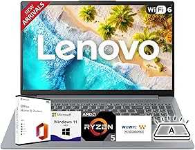 New 15.6" Ideapad Business and Student Laptop(2025/2026 Edition), AMD Ryzen 5 5625U(Outperforms i7-1260U), 16GB RAM, 1TB SSD, Backlit Full Keyboard, Windows 11 Pro with Microsoft Office-WOWPC