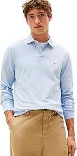 Men's Long Sleeve Polo Shirts in Regular Fit with Stretch and Organic Pique Cotton