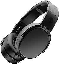 Crusher Wireless Bluetooth Headphones with Multi-Sensory Bass, Noise Isolating Over-Ear Fit, Up to 40 Hours Battery, Microphone for iPhone Android with Travel Bag - Black